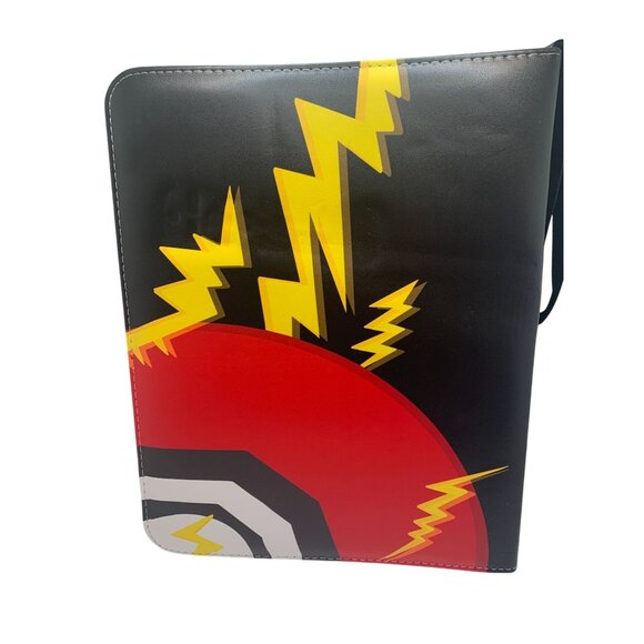 Chelsong Go Card Collector Binder With Lightning & Fire Print - Picture 2 of 4